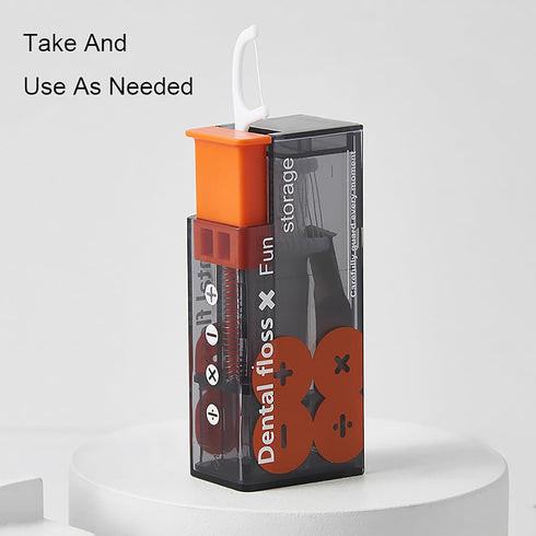 Automatic Portable Floss Picks Box Storage 10 Floss Picks in Floss Picks Dispensers Refillable Dental Floss Picks Organizer Easy to Carry and Use ...