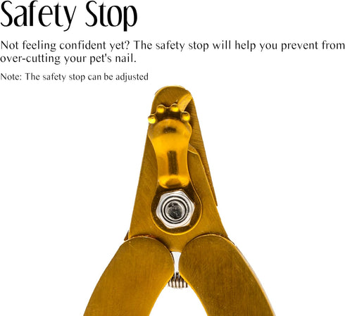 Professional Luxury Stainless Steel Dog Nail Clipper with Faux Leather Case, includes Safety Guard for Easy and Precise Cutting to Avoid Over Cutt...