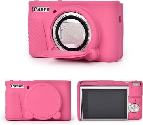 MUZIRI KINOKOO Camera Case for Canon PowerShot SX740 SX730 HS Camera - Soft Silicone Bag for Canon SX730 SX740 HS Camera with Removeable Lens Cove...