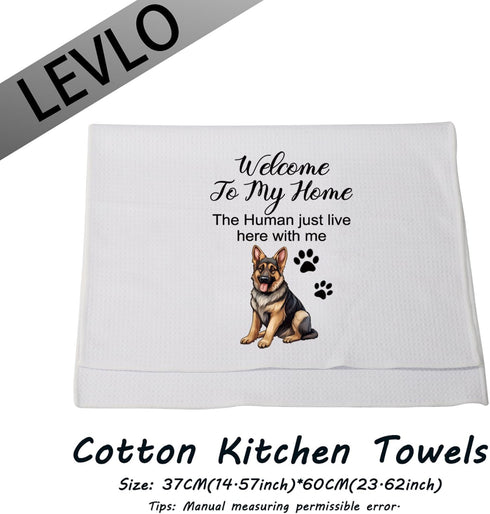 German Shepherd Lovers New Home Gift Welcome to My Home Kitchen Towel German Shepherd Owner Gift (German Shepherd-W)...