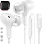 USB C Headphones Magnetic Wired Earbuds Stereo in-Ear Type C Earphones with Microphone Volume Control Noise Isolation for Samsung S24 S23 FE S22 U...