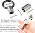 2PCS Micro Keychain Pill Holder, Portable Mini Size Titanium Alloy Pill Box Case, Waterproof & Lightweight Keychain Pill Container for Emergency O...