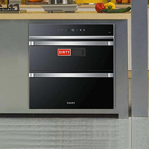 Dishwasher Magnet Clean Dirty Sign, Dirty Clean Kitchen Message Sign with Adhesive Stickers Slide Indicator to Show Dishes/Washing Machine Clean o...