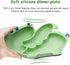 Linowos Silicone Suction Plate for Toddlers - Self Feeding Training Divided Plate Dish and Bowl for Baby and Toddler, Fits for Most Highchairs Tra...