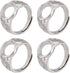 SUNNYCLUE 1 Box 8Pcs Pad Ring Settings Platinum Color Brass Adjustable Ring Blanks Finger Ring Base Rings Components Finger Ring Pad Bezels for Je...