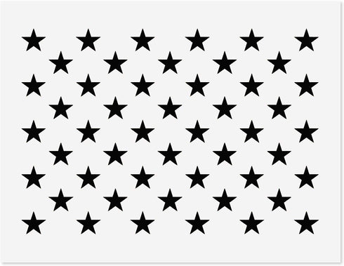 50 Stars Stencil Template - Reusable 4th of July Stencil of American Flag 50 Stars Pattern Stencil for Independence Day Decorations Painting Wood ...