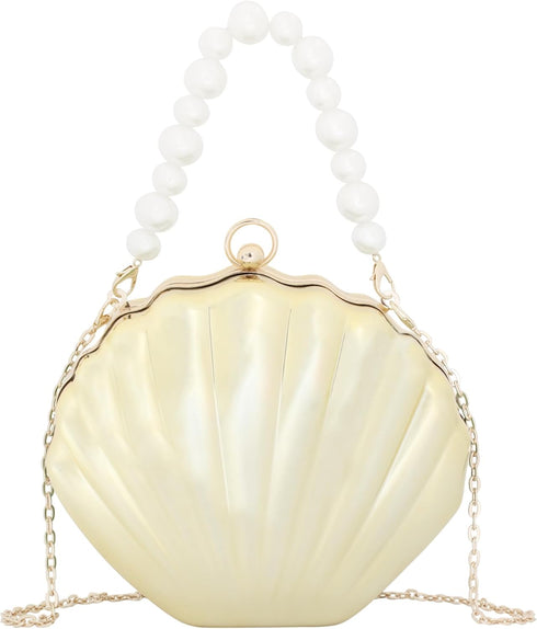 Women Mini Seashell Evening Clutch Top-Handle Bag Cross-body Bag...