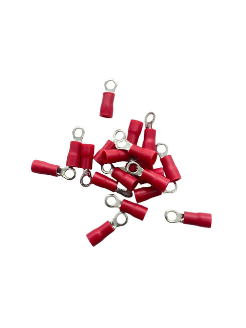 100PCS Insulated Ring Terminal Connectors for 22-16 Gauge AWG Wire, Crimp Terminals Electrical Connectors Spade Terminals for Car Boat Marine Audi...