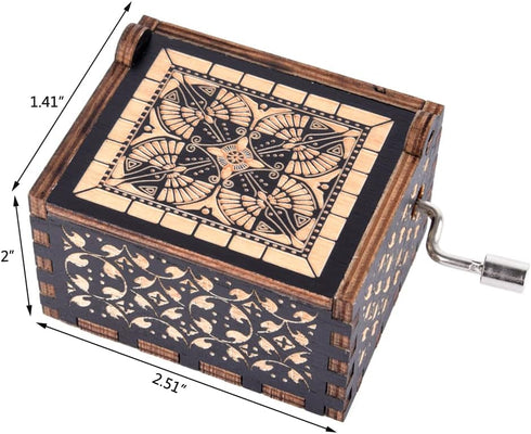 Can't Help Falling in Love Wood Music Box, Antique Engraved Musical Boxes Case for Love One Wooden Music Box - Gifts for Lover, Boyfriend, Girlfri...
