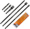 6-Piece Impact Socket Adapter Set for Drill, 10" and 3“, Impact Grade Power Drill Sockets Adapter Set, 1/4", 3/8", 1/2" Hex Shank Impact Driver So...