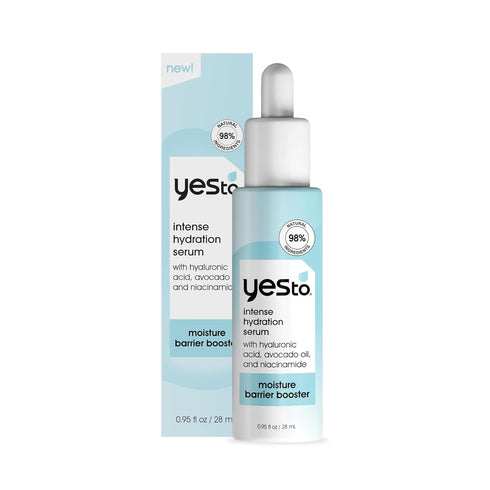 Yes To Intense Hydration Serum, Locks In Moisture and Helps Support Skin's Barrier Against Environmental Damage, Hyaluronic Acid, Avocado Oil and ...