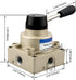 Baomain Rotary lever hand valve HV-02 PT1/4 Air Flow Control 3 Position 4 Way...