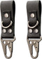 diodrio EDC Leather Strap Keychain Holder, Heavy Duty Belt Clip Key Ring Fob Holder. 2 per Pack....