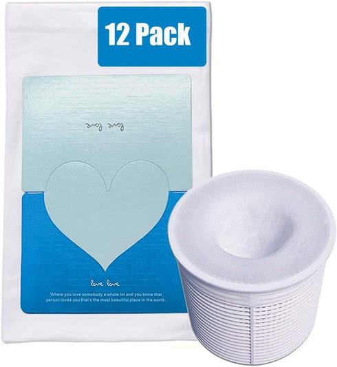 Pool Skimmer Socks,12 Pack Pool Filter Socks Reusable Pool and Spas Filters Baskets Skimmer Savers (12)...