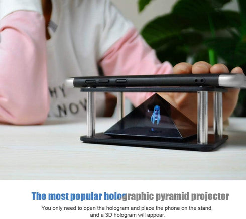 Hologram Watch, 3D Hologram Smartphone Holographic Display Stands Projector 3.5-6inch for Corporate Product Display, Cartoon Interaction and Perso...