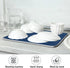 Dish Drying Mat for Kitchen Counter Absorbent Microfiber Dry Dishes Mats Drainer Counter Mat Navy Drying Dish Pad 16 x 18 Inch for Countertops Dec...