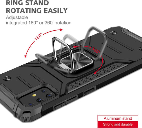 for Samsung Galaxy A51 Case Military Grade Built-in Kickstand Case Holder Armor Heavy Duty Shockproof Cover Protective for Galaxy A51 Phone Case (...