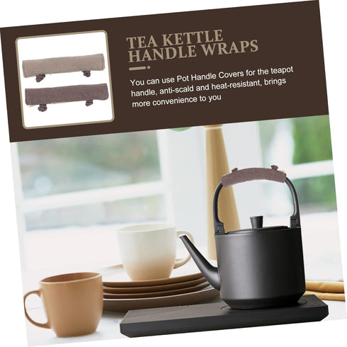 YARNOW 2pcs Grip Gloves Oven Protector Microwave Cookware Tea Kettle Handle Holder Tea Kettle Handle Sleeve Pot Handle Protectors Pot Handle Cushi...