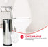 Home Basics Polished Stainless Steel Toilet Brush with Holder and Canister Stand...