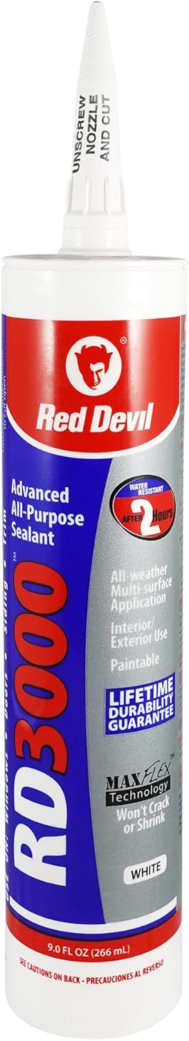 Red Devil 0986 0987 Advanced All Purpose Sealant, 1-Pack, White...