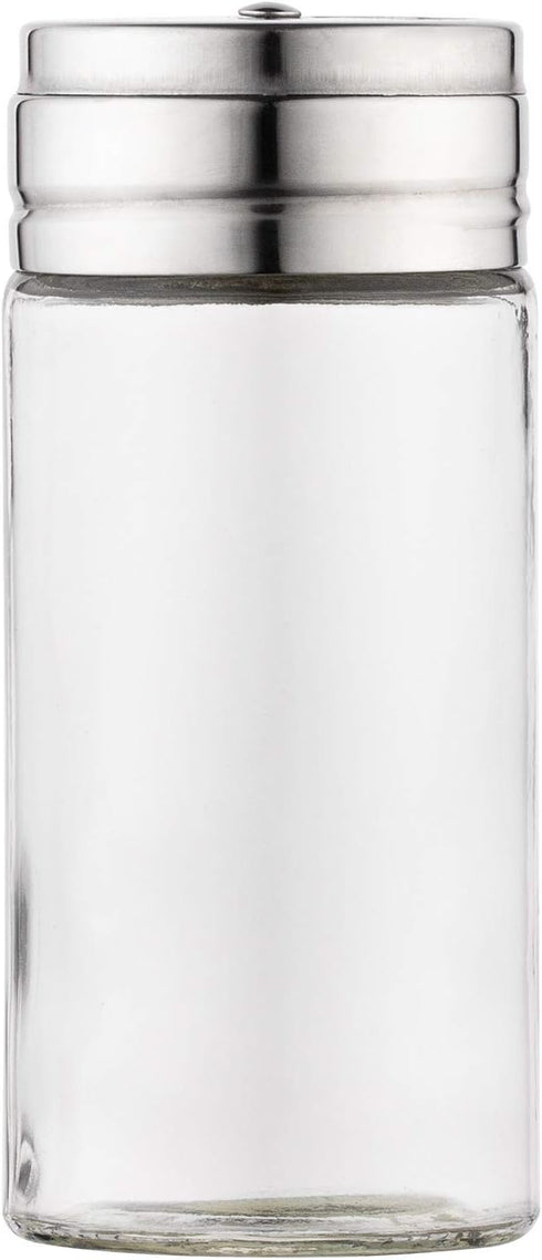 Fox Run 5167 Glass Spice Jar with Stainless Steel Shaker Lid, 6 Ounce, Clear Container for Seasonings, 1 Count (Pack of 1)...