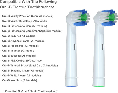 Electric Toothbrush Replacement Heads Compatible with Oral-B Soft Bristles Replacements Brush Heads 16 Pack...