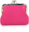 Double Layer Coin Purse for Women Girls Rose Red PU Leather Kiss-lock Mini Wallet Key Bag Card Holder...