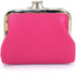 Double Layer Coin Purse for Women Girls Rose Red PU Leather Kiss-lock Mini Wallet Key Bag Card Holder...
