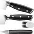 Klaus Meyer Stahl High Carbon Exclusive German Steel 6 inch Utility Serrated Knife (Black)...