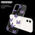 Idocolors Cute Butterfly Case for iPhone 7/iPhone 8,Clear Soft Bumper TPU Ultra Slim Shockproof Design Protective Cover,Girly Purple Butterfly for...