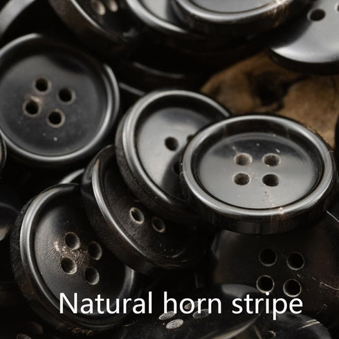 10 Pieces Large 1 Inch Natural Real Horn Buttons for Men's Blazer, Suit, Coats, Jacket, Overcoat, Winter Coat, Uniform Genuine Natural Horn Button...