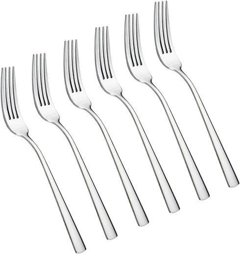 faderic Dinner Forks Set of 6, Table Forks, Stainless Steel Fork, 8-Inch,Silver, Square handle...