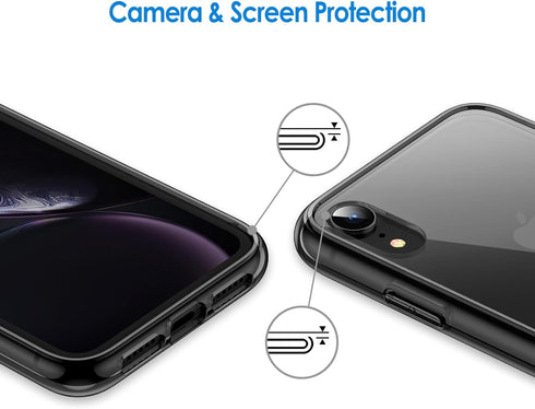 JETech Case for iPhone XR 6.1-Inch, Non-Yellowing Shockproof Phone Bumper Cover, Anti-Scratch Clear Back (Black)...
