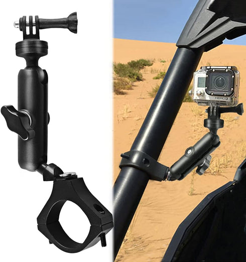 MAIKER Off Road UTV ATV Camera Mount, Compatible with GoPro, 1.75-2 inch Roll Bar, Aluminum Alloy, Easy Installation, Rotatable 360 Degree Ball He...