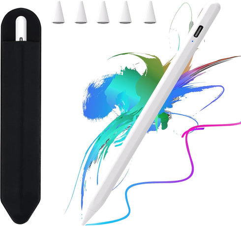 Stylus Pen for iPad with 15mins Fast Charging, Palm Rejection, Active Pencil Compatible with Apple iPad Pro 11&12.9" (2018-2022), iPad 10/9/8/7/6t...