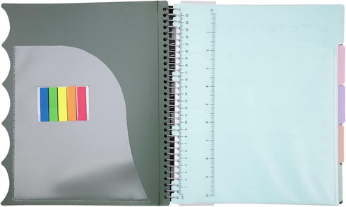 Mintra Office Durable PREMIUM Spiral Notebook (Green Olive, 5 Subject (8.5in x 11in))...