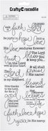 CraftyCrocodile Religious Christian Bible Stickers - Clear Handwritten Inspirational Prayer Faith Scripture Biblical Stickers for Scrapbooking and...