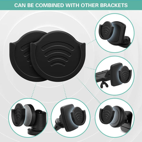 pop-tech Car Grips Mount for Phone Stand, 2 Pack Phone Holder for Collapsible Grip/Socket Mount Users with 3M Sticky Adhesive Replacement Used on ...