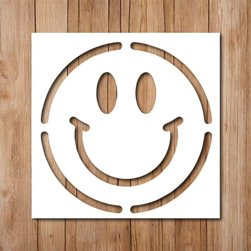 Smiley Face Stencil - Inspirational Street Art Graffiti Stencils for Painting on Wood, Glass, Wall, Rock, Walls, Glassware, Canvas - Inspirational...