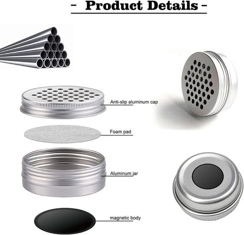 18 Pack Dog Scent Work Tins Training Kit Nose Work Magnetic Dots Scent Work Containers for Dogs Training Metal Box Smell Aluminum Cans with Lids (...
