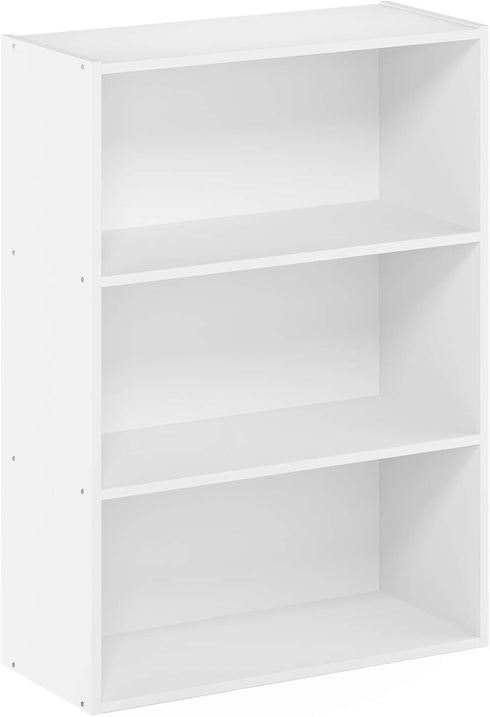 Furinno Pasir 3-Tier Open Shelf Bookcase, Plain White...