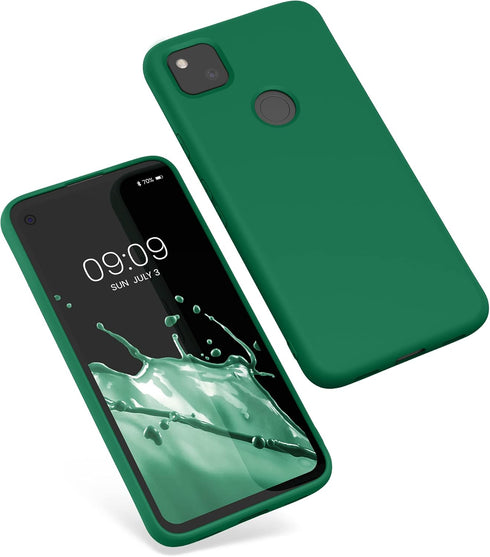 kwmobile Case Compatible with Google Pixel 4a Case - Slim Protective TPU Silicone Phone Cover - Pixie Green...