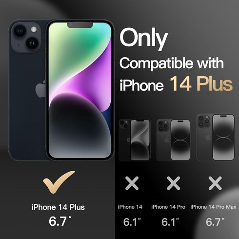 JETech Case for iPhone 14 Plus 6.7-Inch Compatible with MagSafe, Heavy Duty Dual-Layer Rugged Protection, Shockproof Protective Tough Phone Magnet...