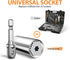 Universal Socket Tools Gifts for Men: Fathers Day Birthday Gift for Dad Husband Him Women 1/4"-3/4"(7-19mm) Super Socket Set Impact Power Drill Ad...