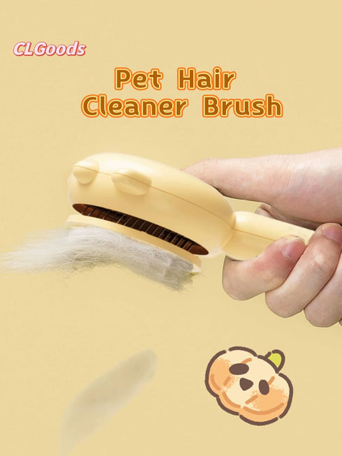 Pet Grooming Comb with One-Button De-Shedding, Pet Dematting Comb?Dog-Cat Comb, Pet Hair Cleaner Comb...