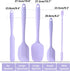 5 Piece Purple Silicone Spatula Set, Heat Resistant Rubber Spatulas Set, Silicone Kitchen Utensils Set Dishwasher Safe for Nonstick Cookware...