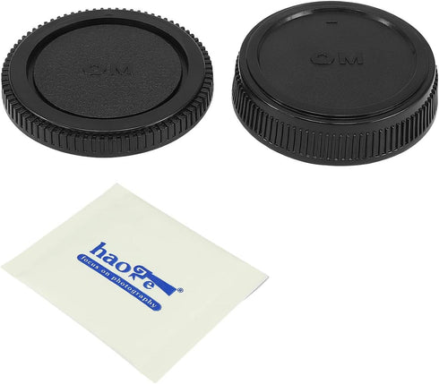 Haoge Camera Body Cap and Rear Lens Cap Cover Kit for Olympus OM Mount Camera Lens...
