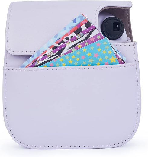 Instant Mini 12 Protective Camera Case for Fujifilm Instax Mini 12/11,Premium Leather Camera Bag Cover with Pocket and Removable&Adjustable Strap ...