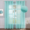 MIULEE 2 Turquoise Semi Sheer Window Curtains Elegant Grommet Top Voile Panels/Drapes/Treatment Aqua Blue Linen Textured for Bedroom Living Room D...
