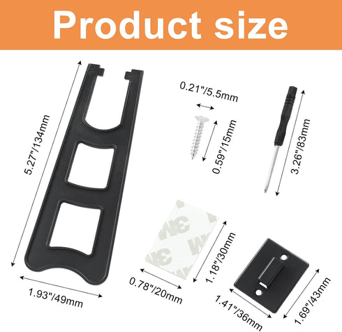 12pcs Easel Back Stand, Plastic Picture Frame Easel Backs, Black Adhesive Easel Back Support, Easel Back Frame Holder with 1pcs Screwdriver...